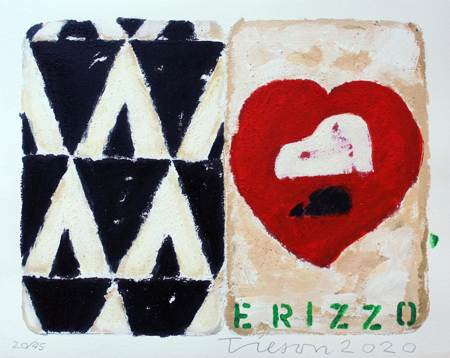 The Stones of Venice – Heat, Heath Hedgehog (Diptych) - Joe Tilson 