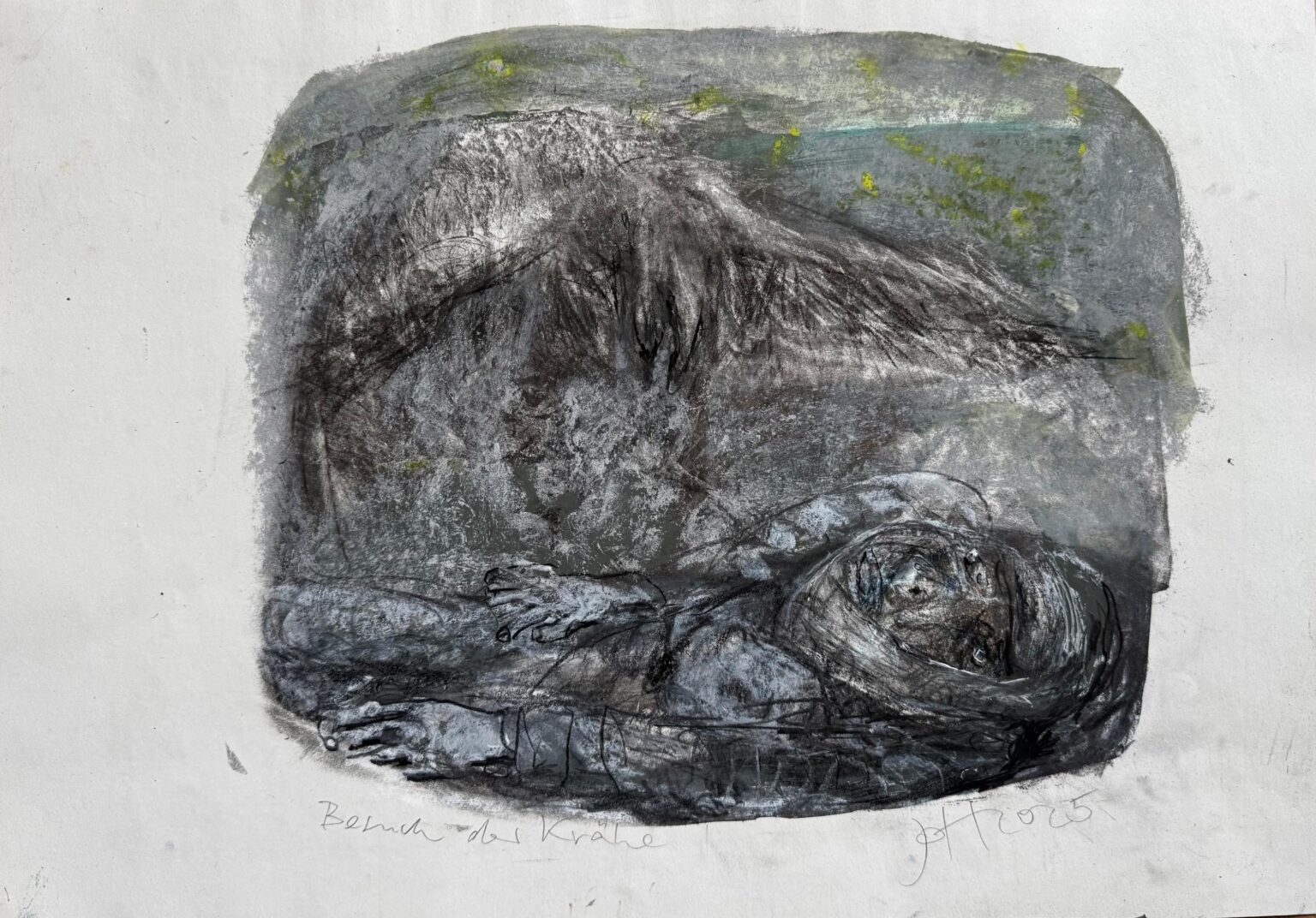 Besuch der Kr&auml;he - Johannes Heisig 