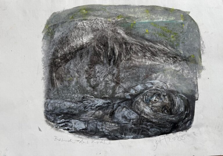 Besuch der Krähe - Johannes Heisig 