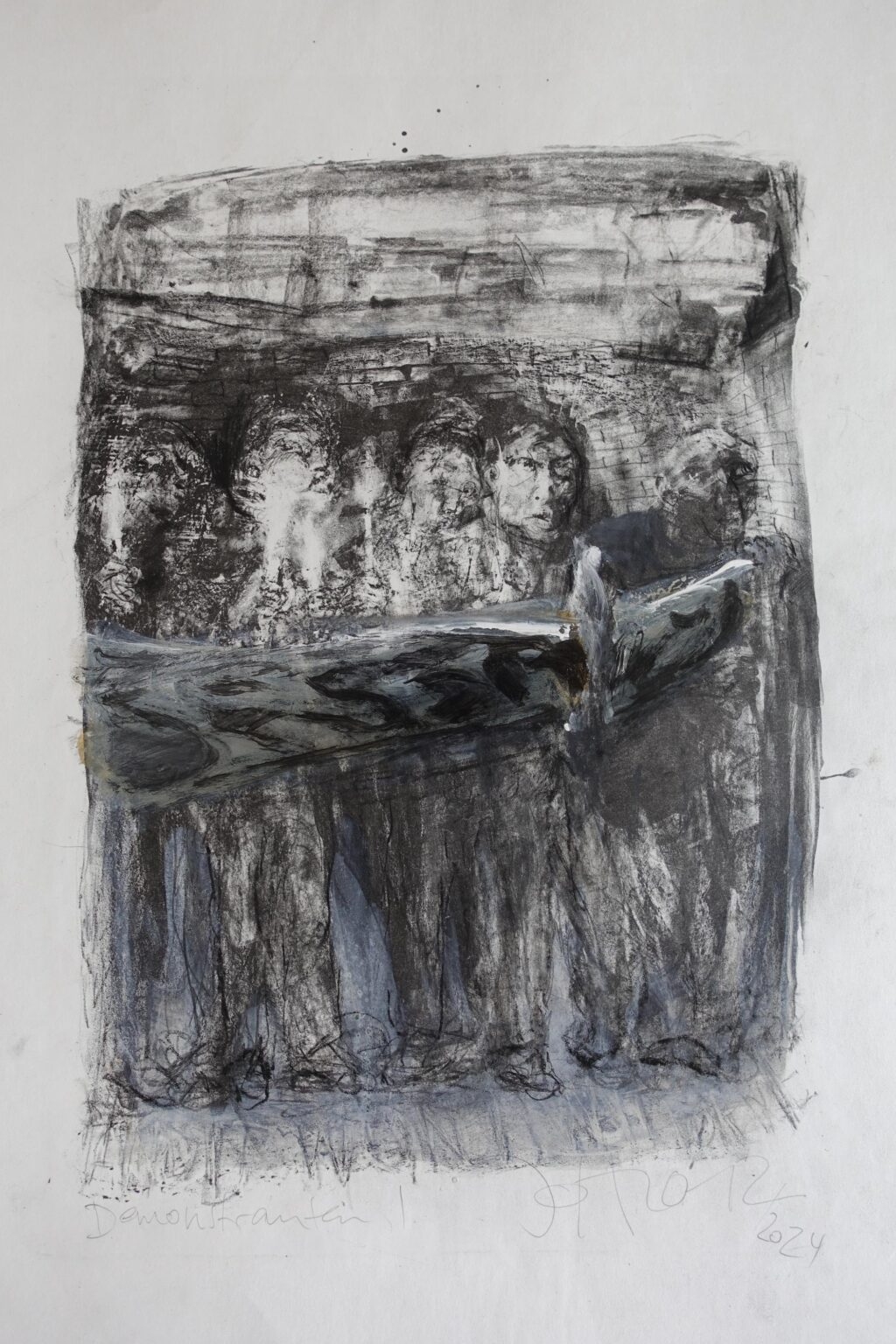 Demonstranten I - Johannes Heisig 