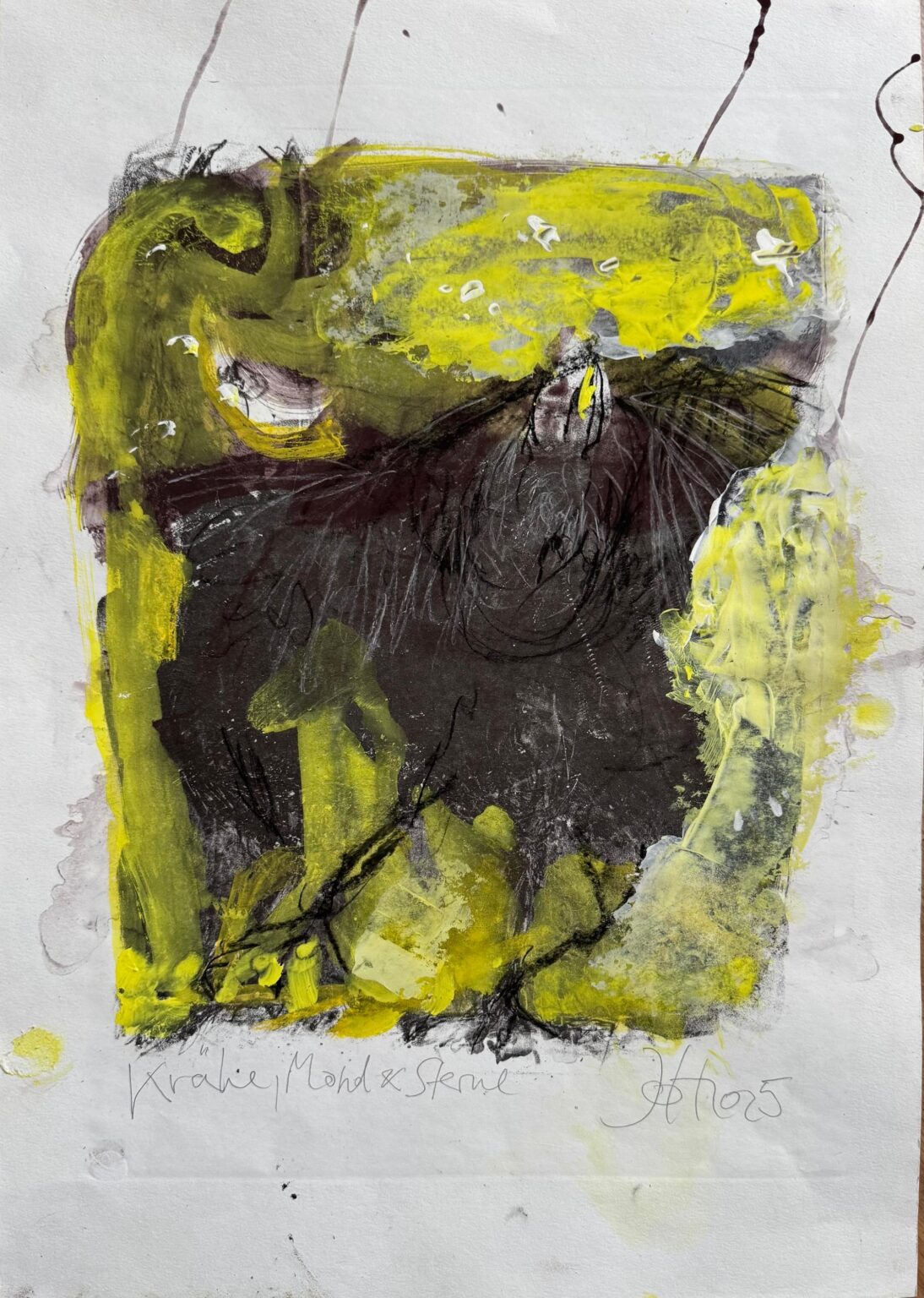 Kr&auml;he, Mond und Sterne - Johannes Heisig 