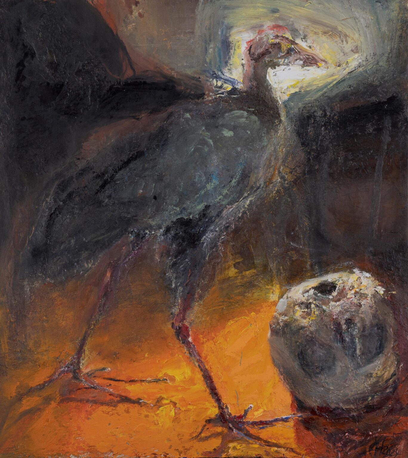 Interieur mit Ralle - Johannes Heisig 