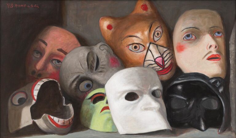 Stillleben Masken - Volker Stelzmann 