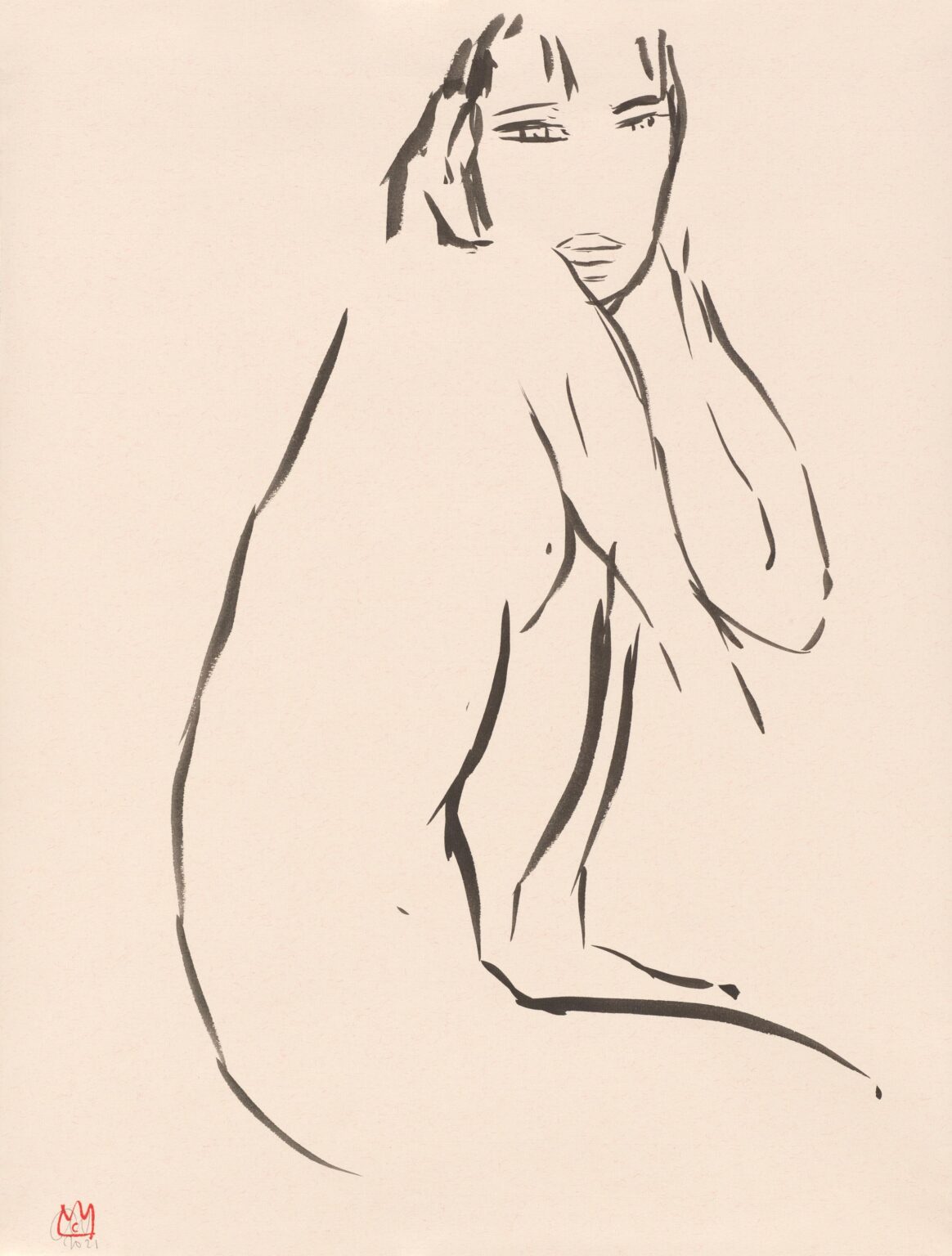 Sitting Nude - Cathalijn Wouters 