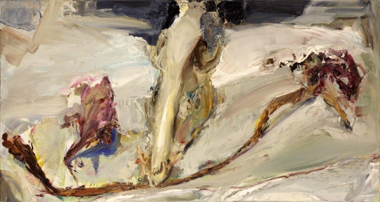 Blütenrest und Schweineschädel - Johannes Heisig 