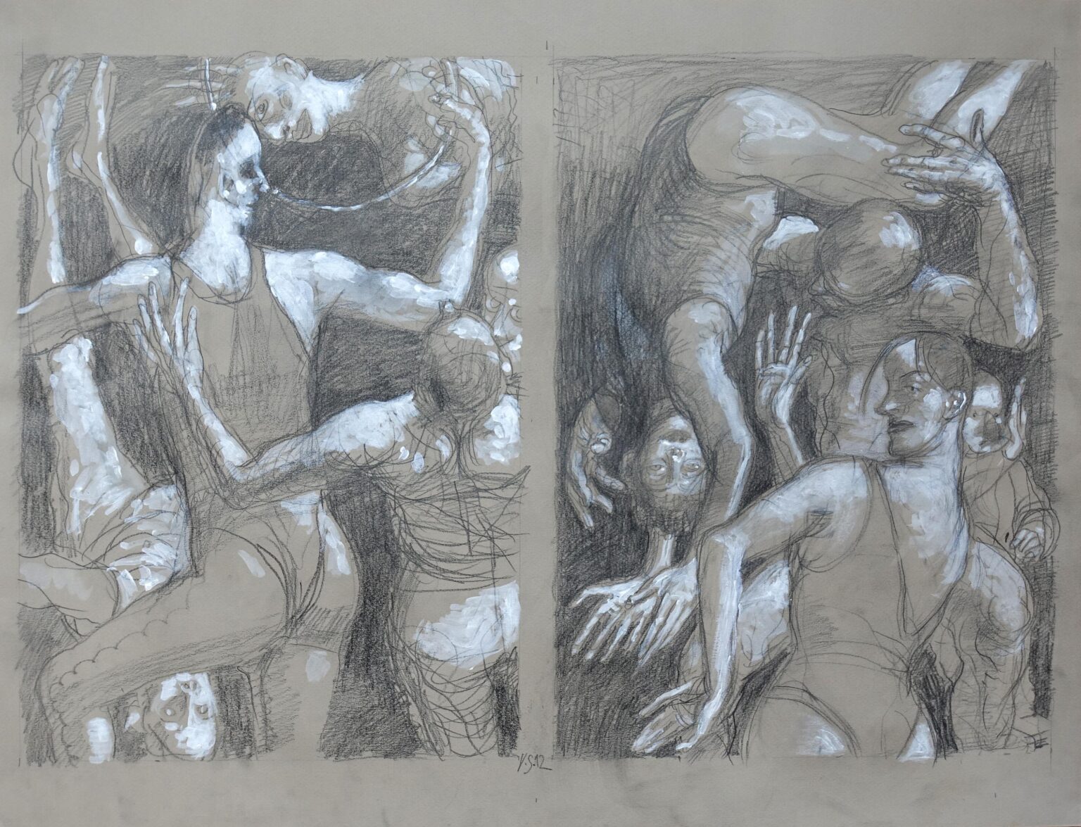 Artisten, zweiteilig - Volker Stelzmann 