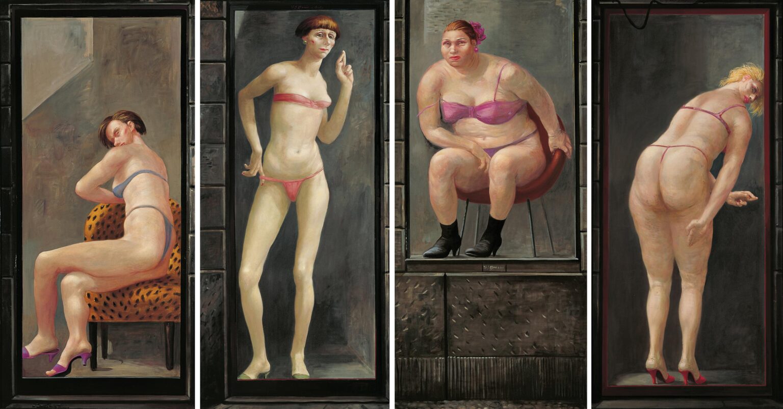 Damen in Amsterdam (Polyptychon) - Volker Stelzmann 