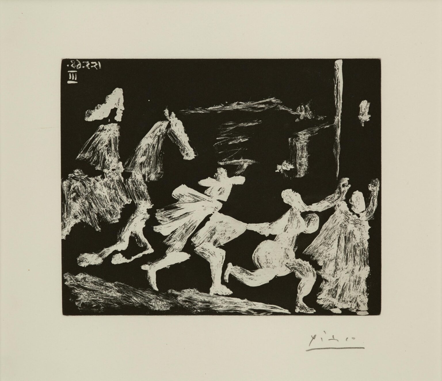 Rider Pursuing Procuress, Woman and Man - Pablo Picasso 