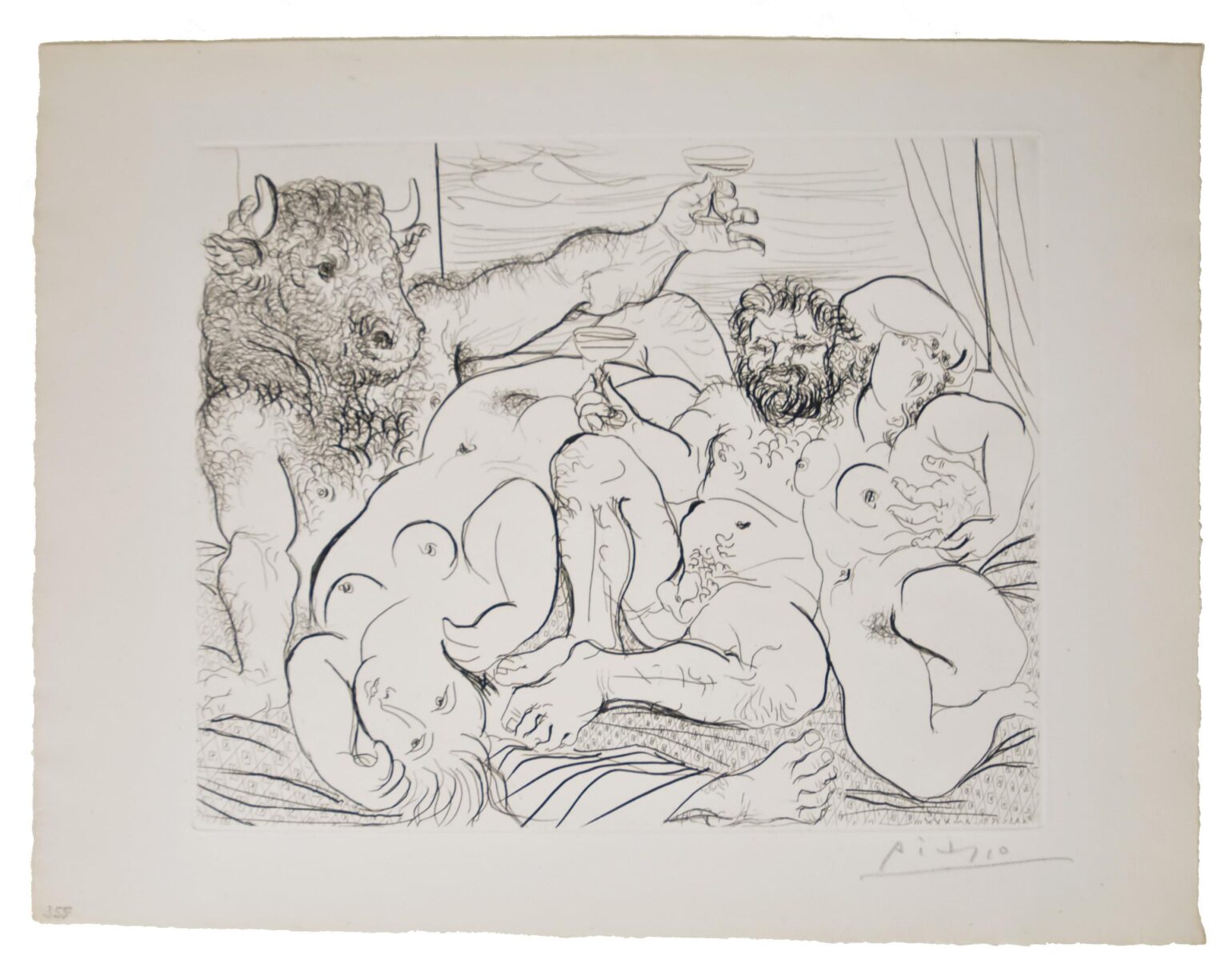 Sc&egrave;ne bacchique au Minotaure - Pablo Picasso 