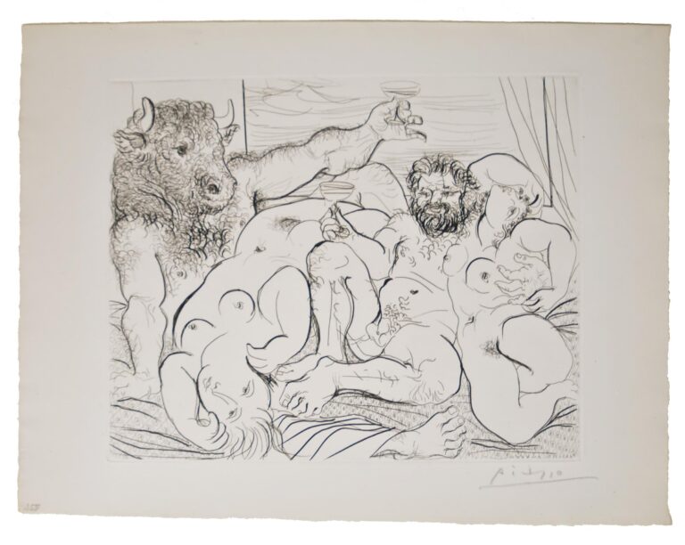Scène bacchique au Minotaure - Pablo Picasso 