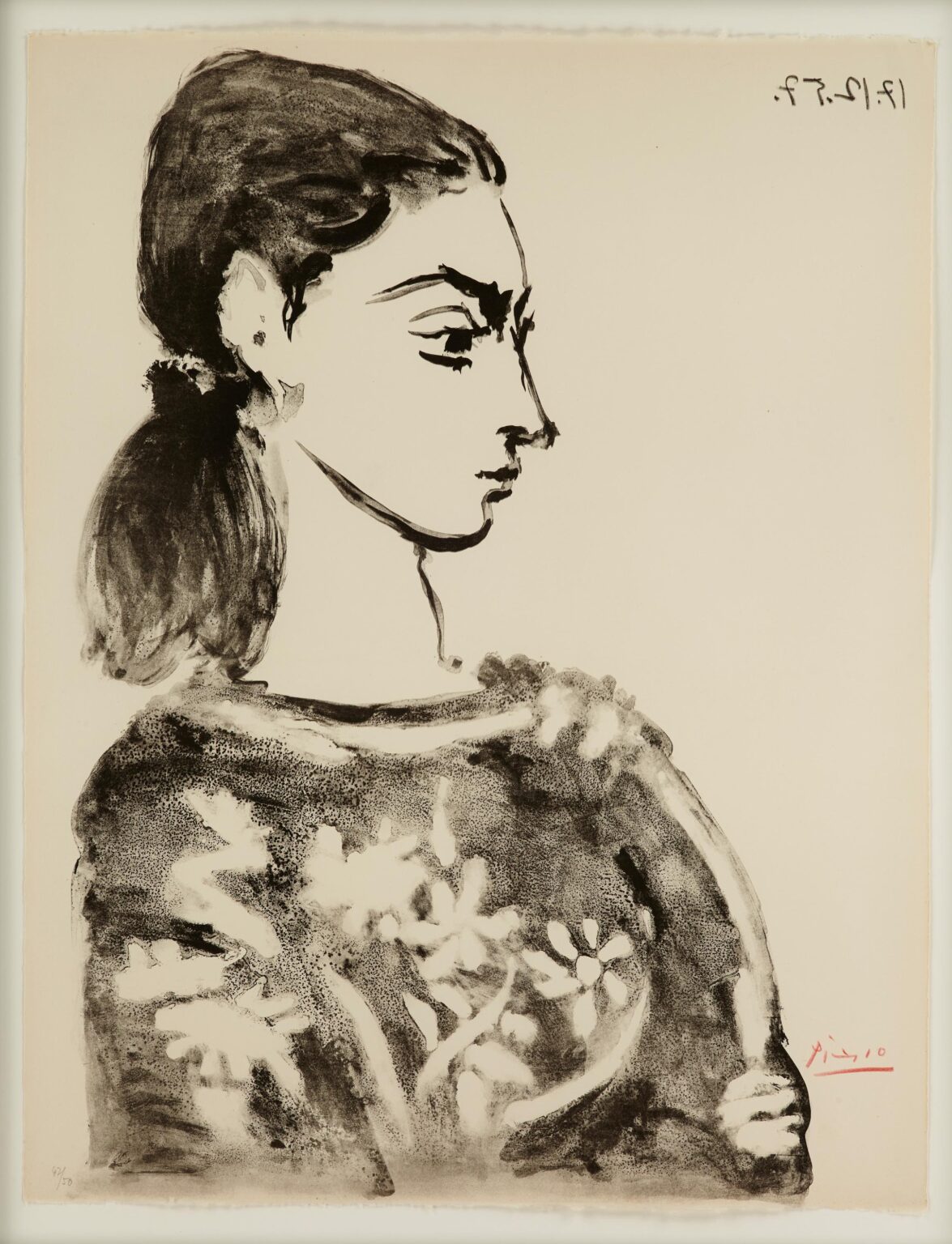 Femme au Corsage &agrave; Fleurs - Pablo Picasso 