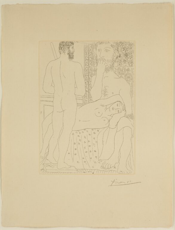 Sculpteur, Modèle et Buste sculpté - Pablo Picasso 