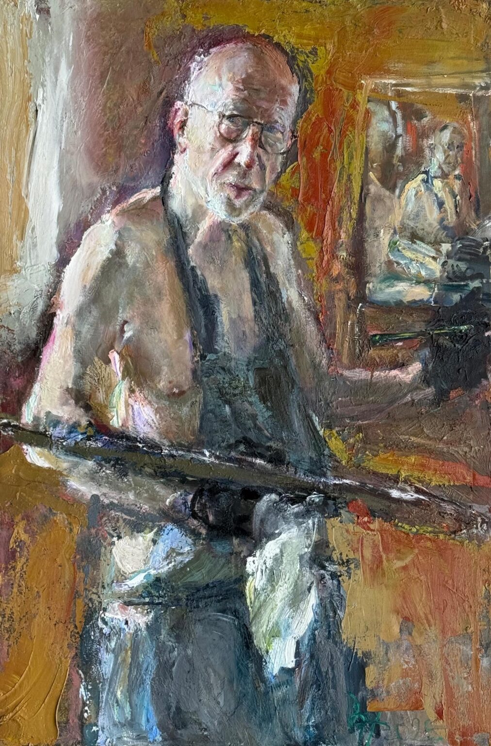 Mit Palette - Johannes Heisig 