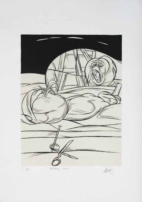 Reclining Nude - Valerio Adami 