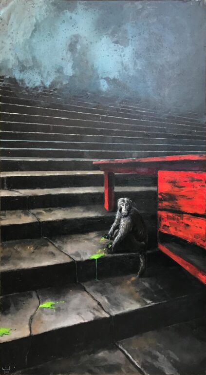 Escalera con Mono - José Enguídanos 