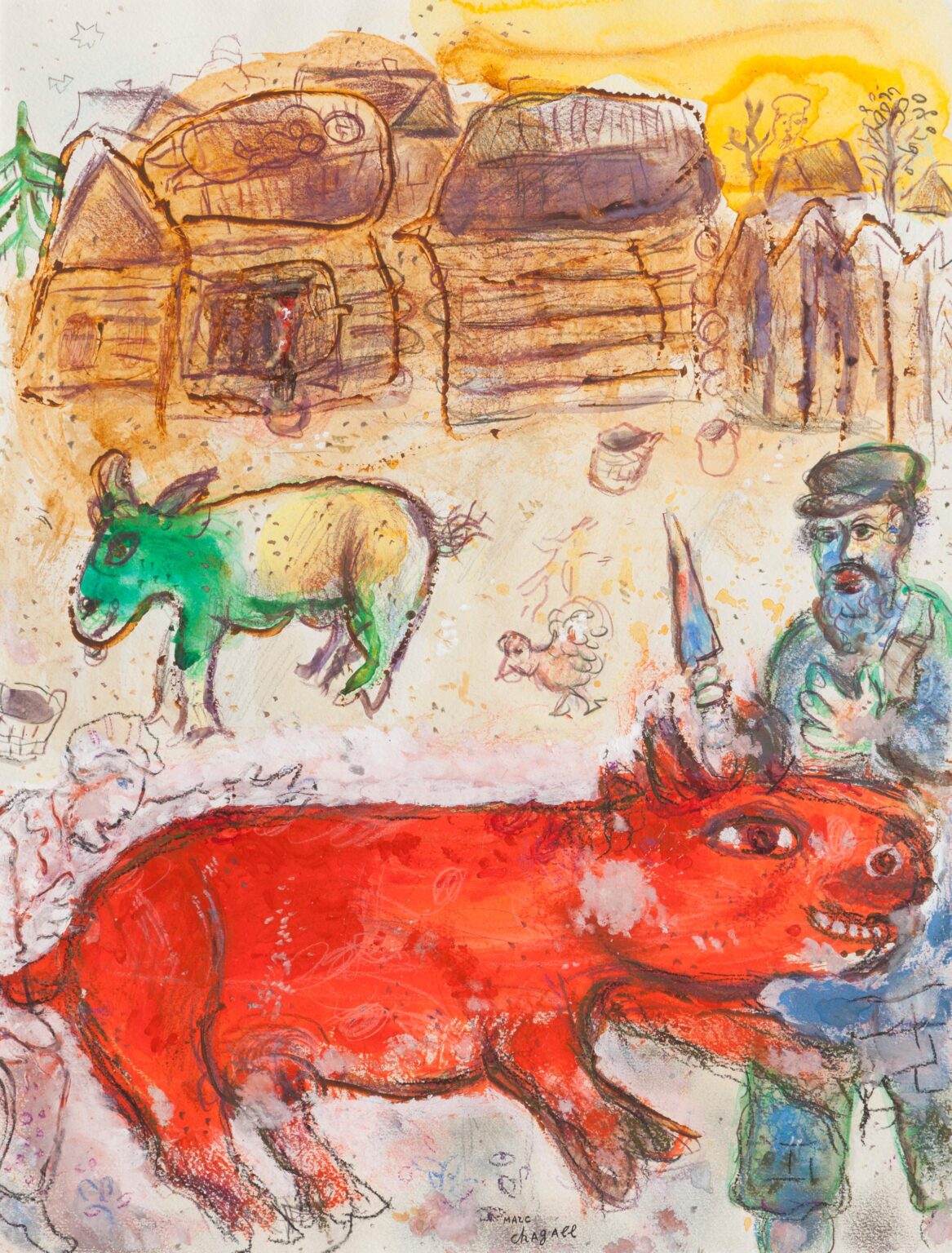 Le boucher casher - Marc Chagall 