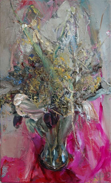 Variationen eines Blumenstraußes I - Johannes Heisig 