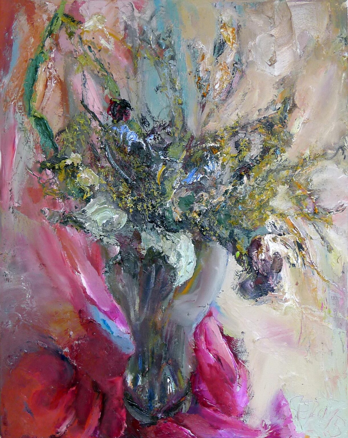 Variationen eines Blumenstrau&szlig;es II - Johannes Heisig 