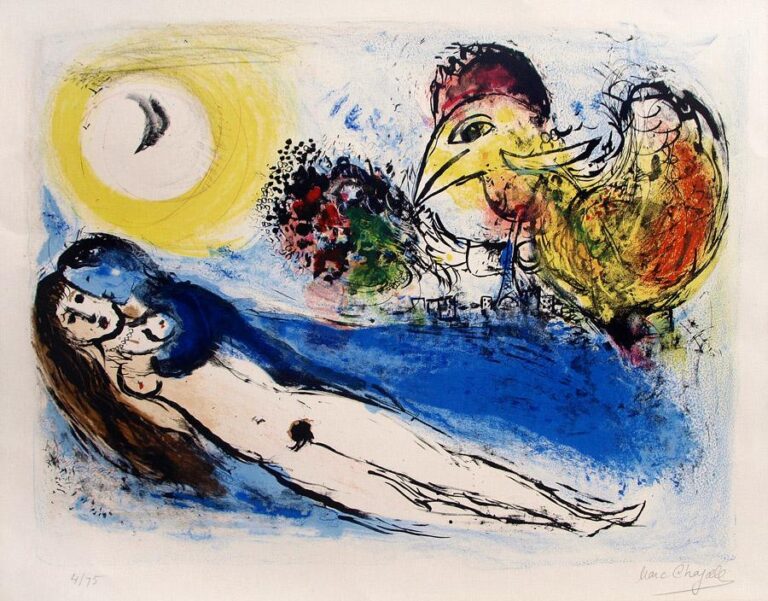 Bonjour sur Paris - Marc Chagall 