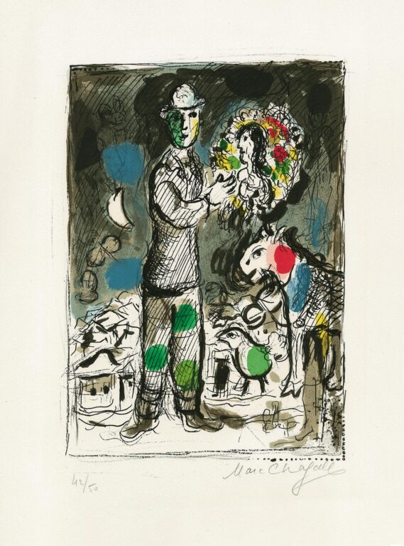 Paysan au bouquet - Marc Chagall 