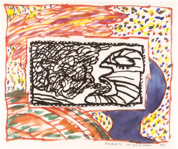 Sur feuille volante - Pierre Alechinsky 