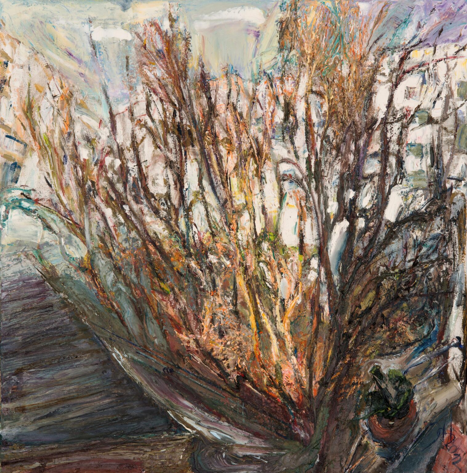 Wintersonne im Hinterhof - Johannes Heisig 