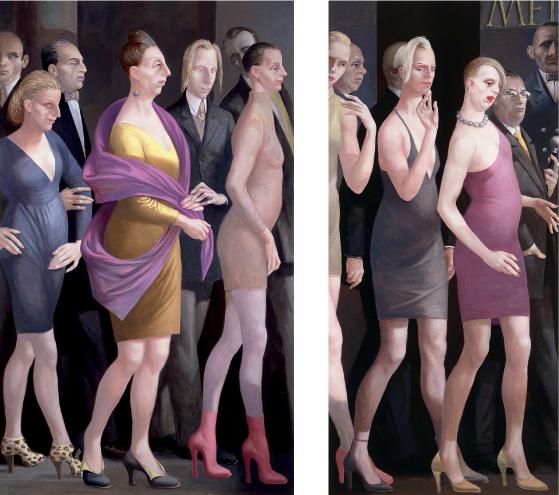 Triumphzug (Diptychon) - Volker Stelzmann 