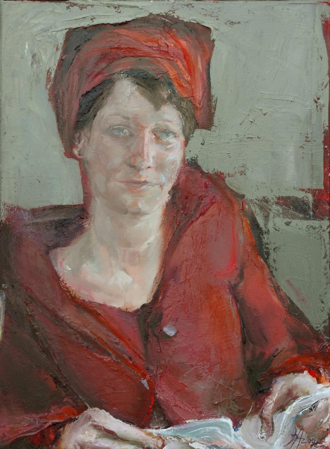 Portr&auml;t der Kuratorin Christin K. - Johannes Heisig 