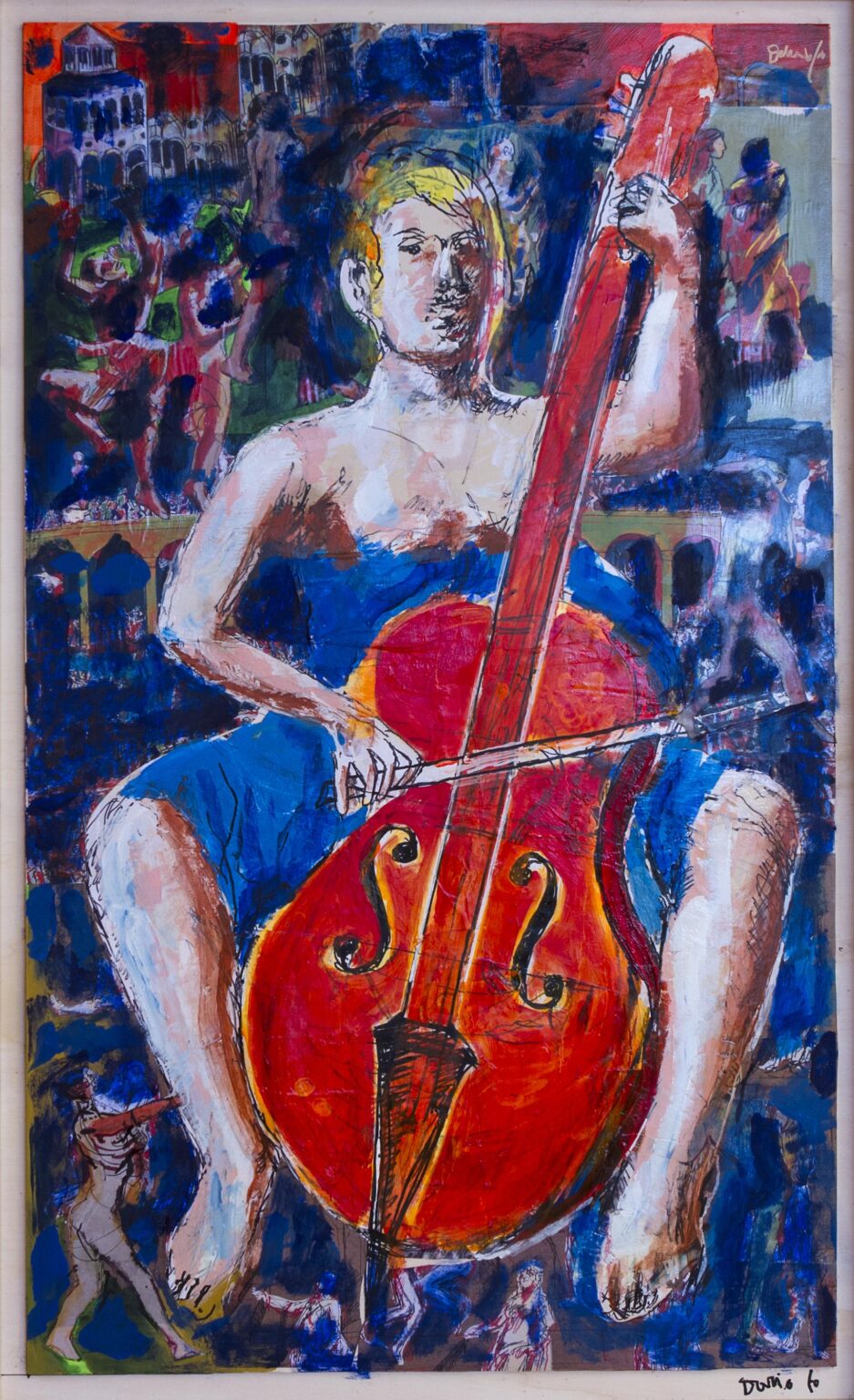 Donna con violoncello - Dario Fo 