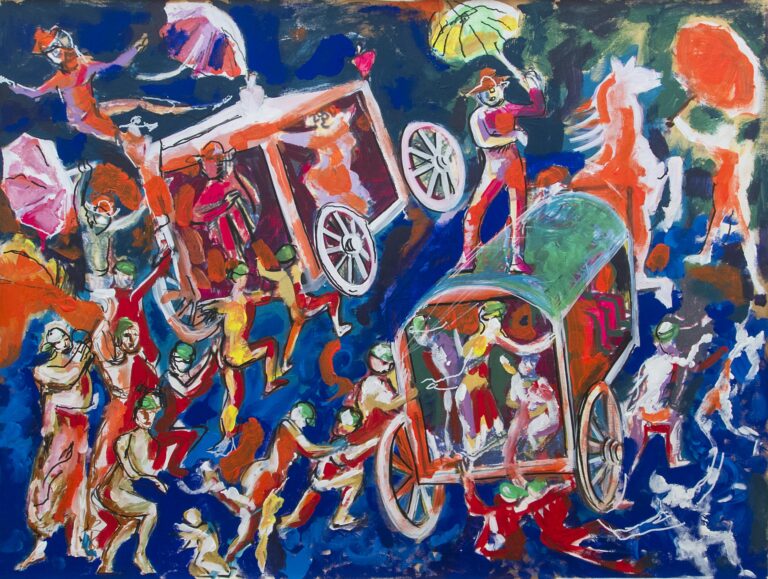 Moralità siciliana mediavale. La gara fra i signori coi cappelli e i contadini coi berretti. Arbitro: Il padre eterno. - Dario Fo 