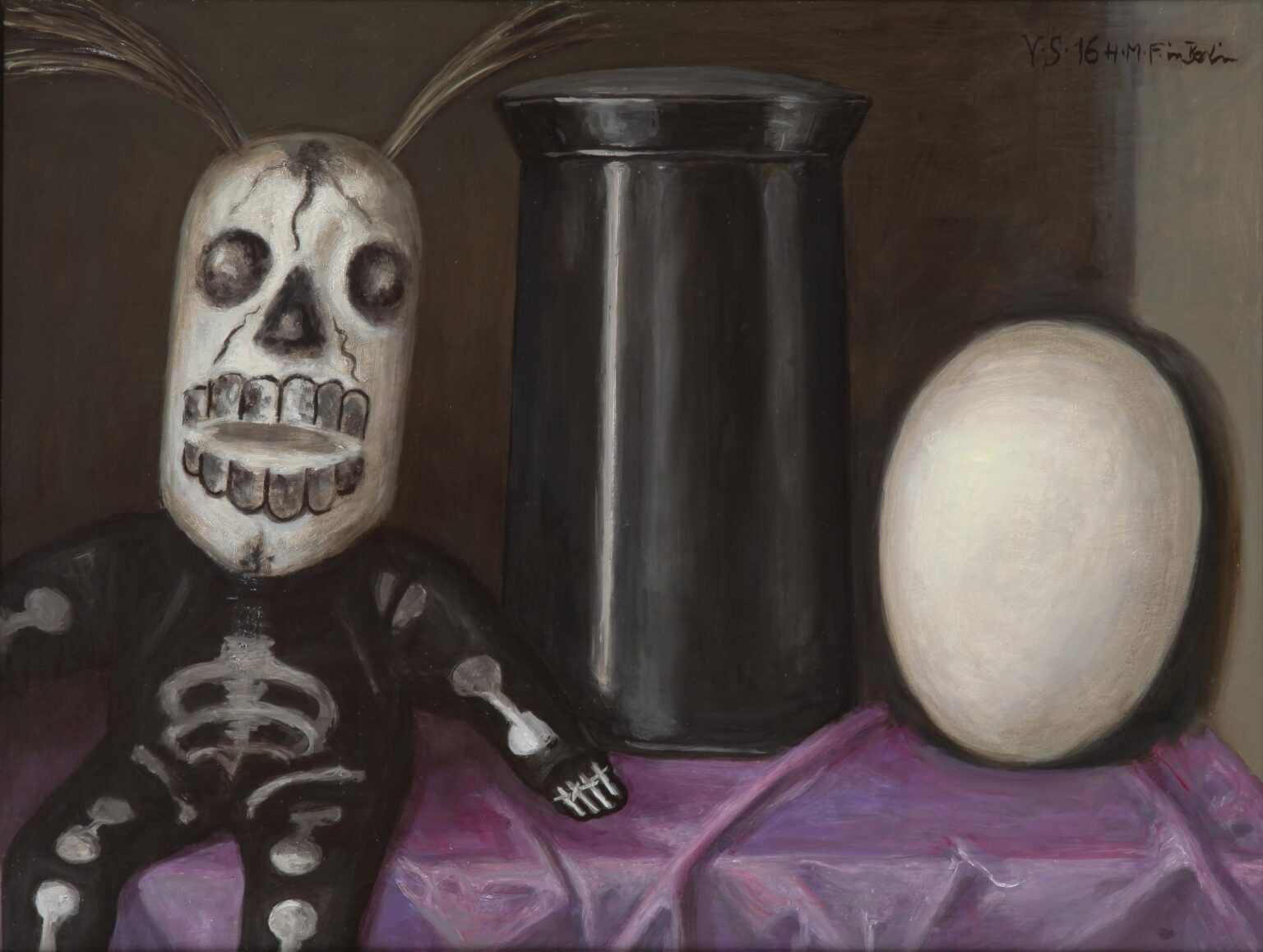 Stillleben mit Strau&szlig;enei - Volker Stelzmann 