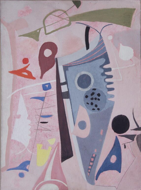 Ohne Titel (Farbe und Zeichen) - Max Ackermann 