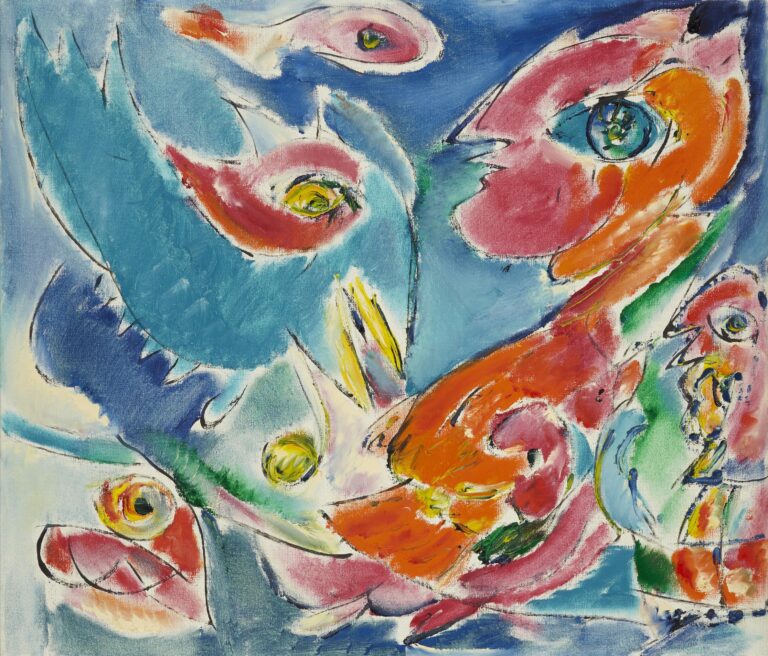 Orange-rød pige - Carl-Henning Pedersen 