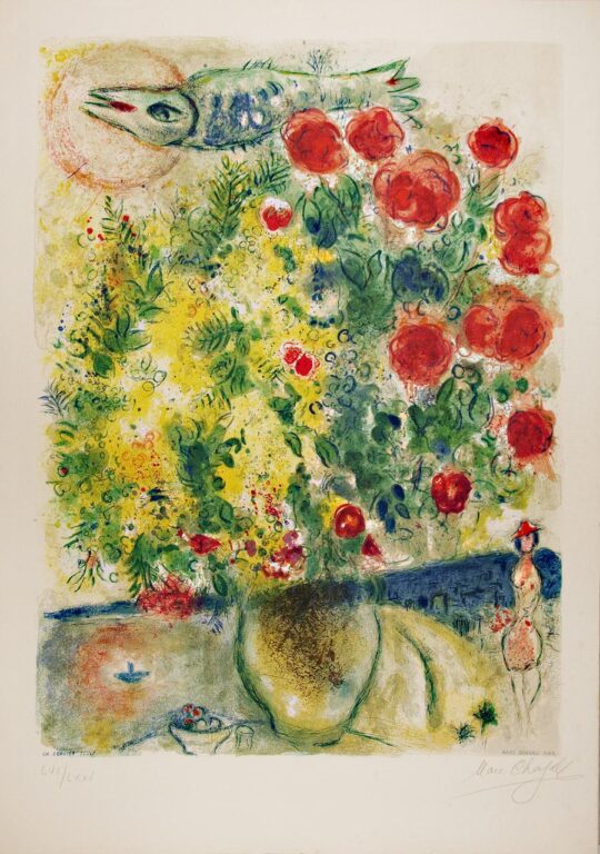 Roses et Mimosas (Nice et la Côte d’Azur) - Marc Chagall 
