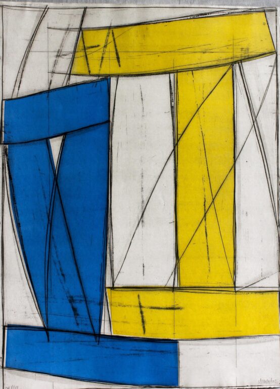 Sans titre (jaune et bleu) - Alain Clément 