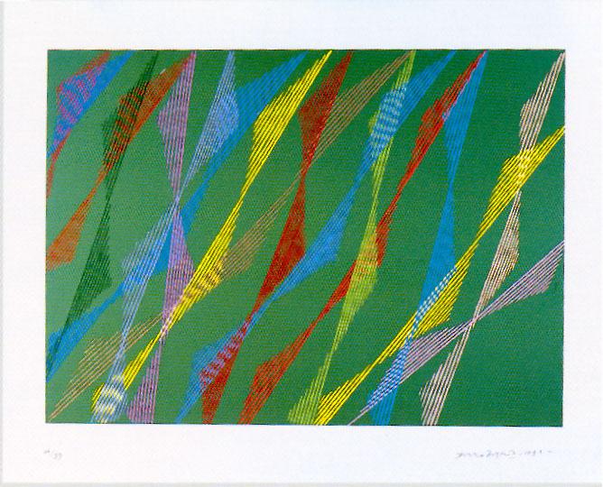 Verde – Einzelblatt aus der Mappe “La Ribambelle des Gobelins” - Piero Dorazio 