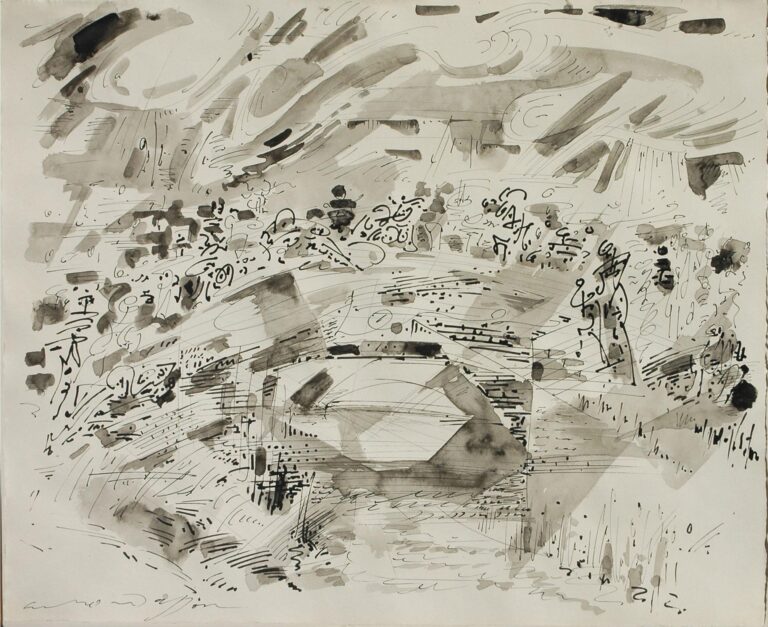 Assemblée sur un pont - André Masson 