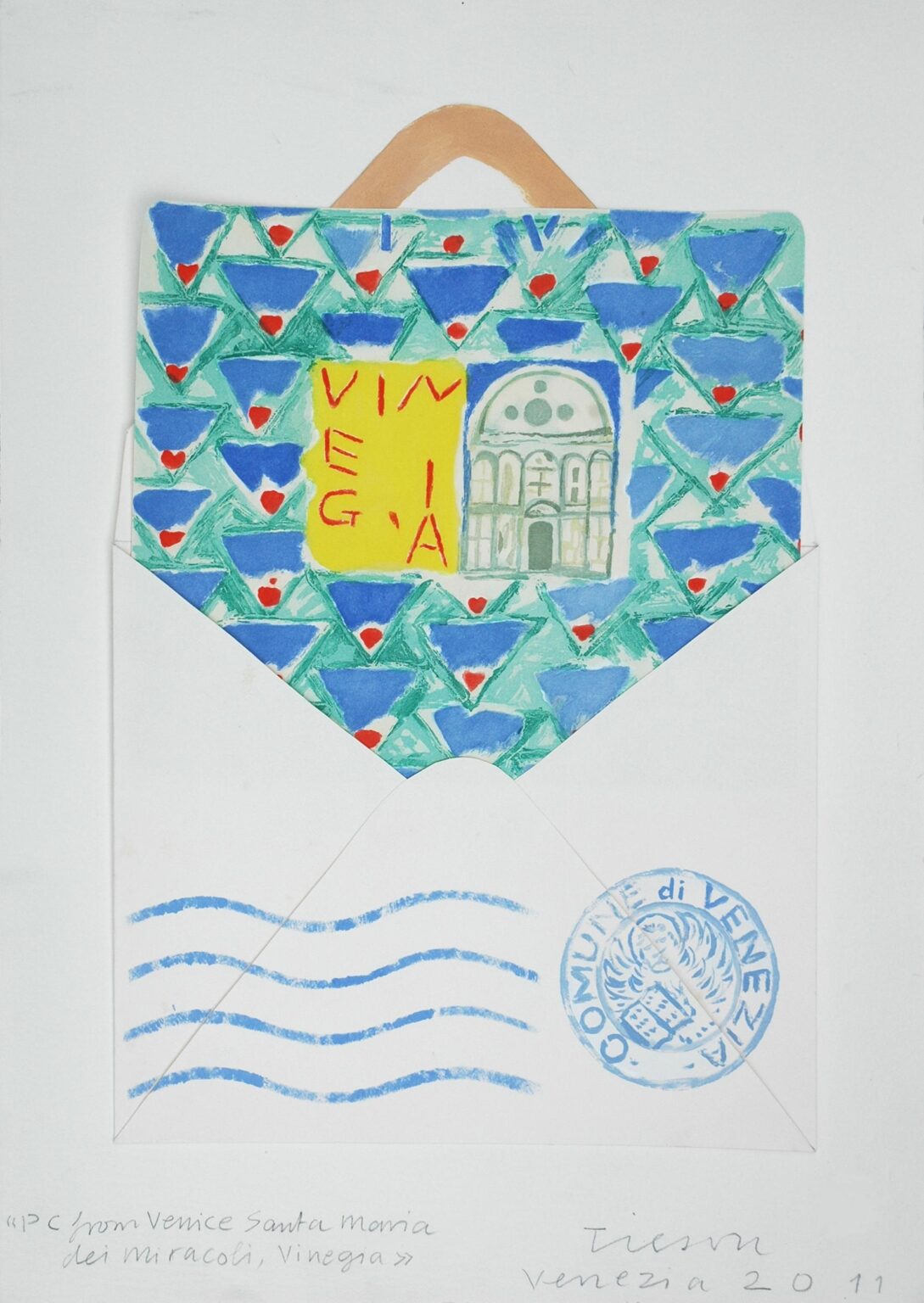 Postcard from Venice &ndash; Santa Maria dei Miracoli, Venegia - Joe Tilson 