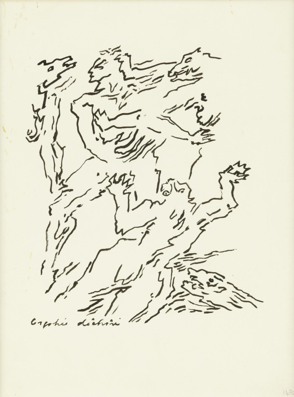 Orph&eacute;e dechir&eacute; - Andr&eacute; Masson 