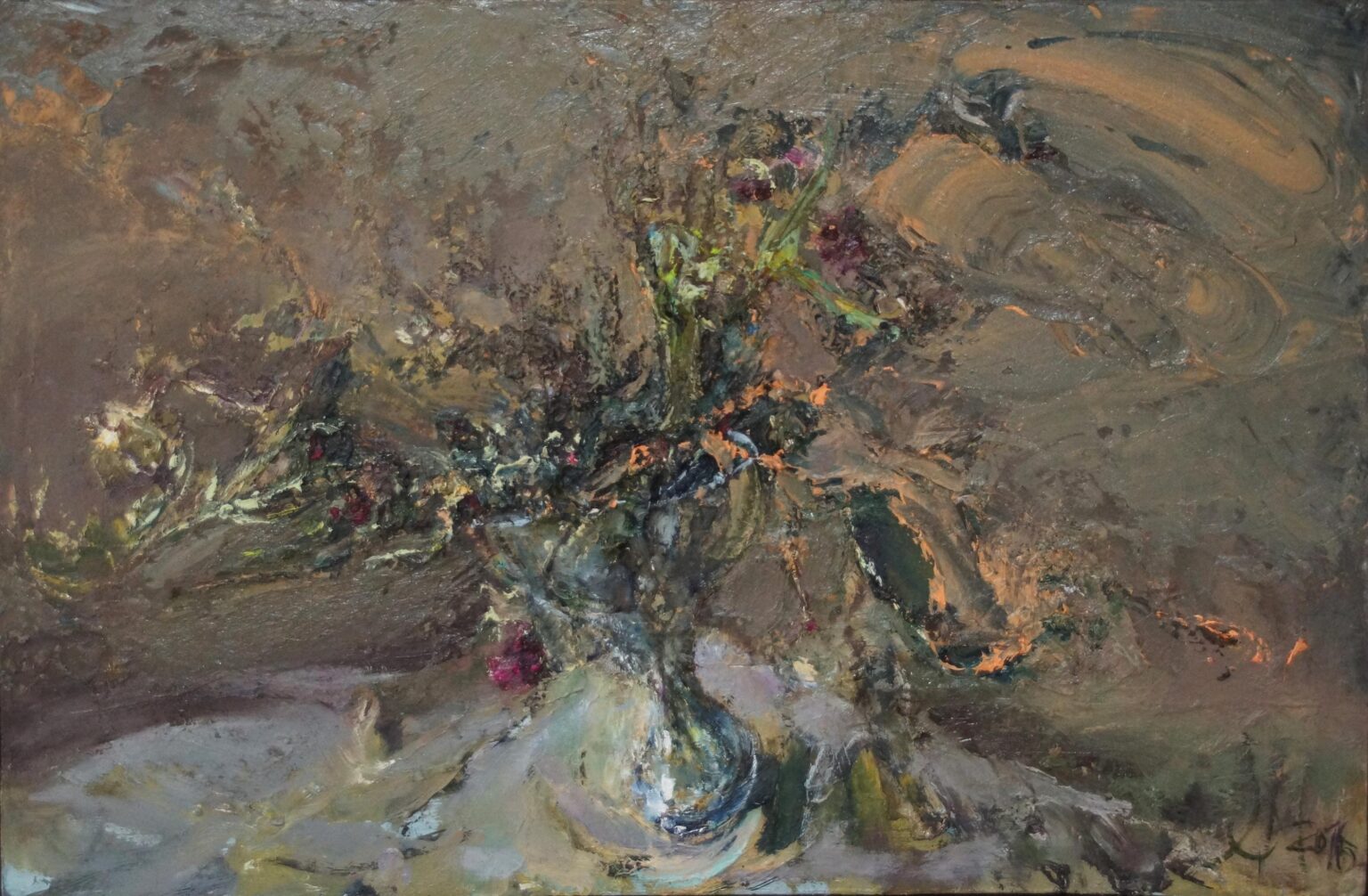 Strau&szlig; in Gr&uuml;n - Johannes Heisig 