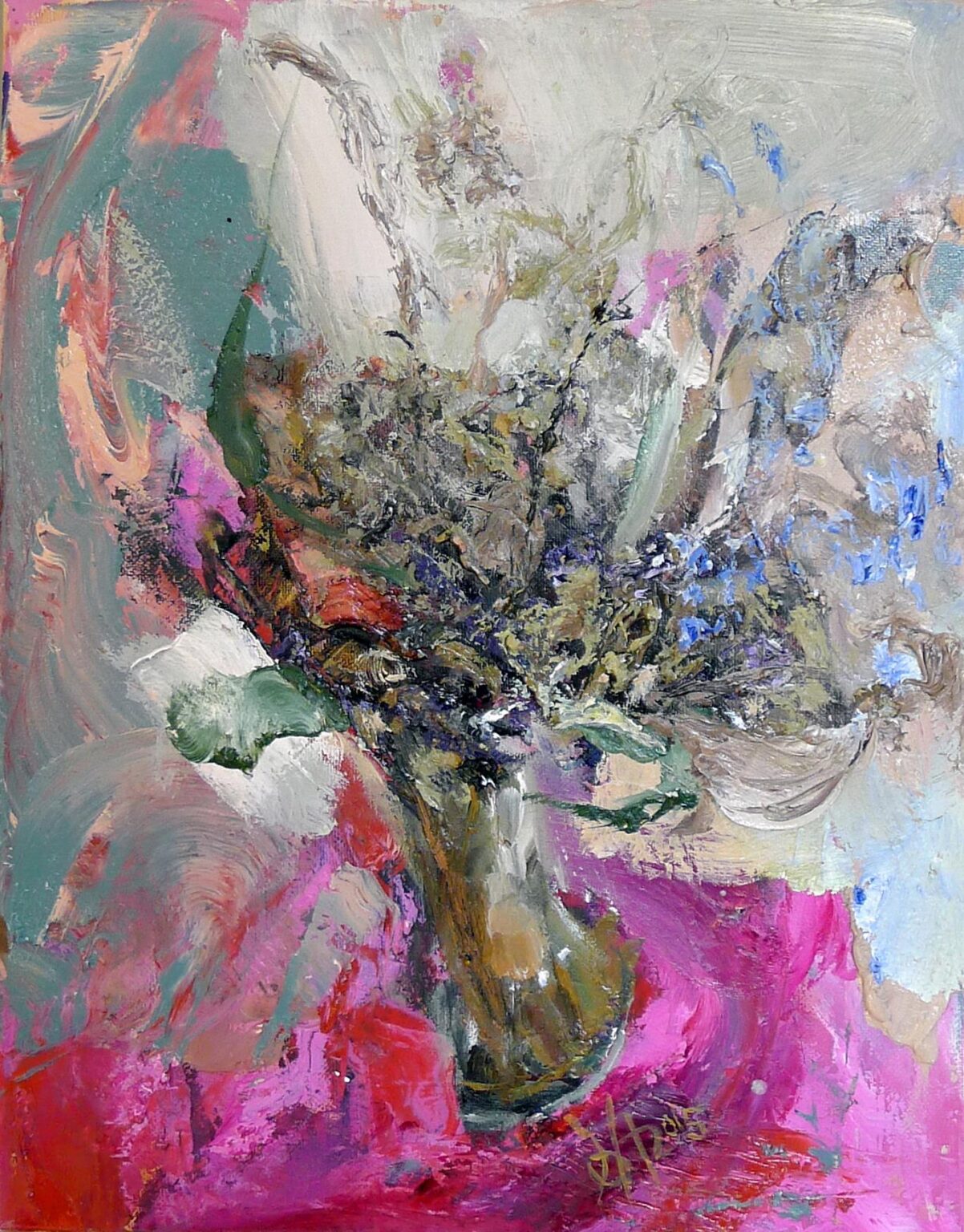 Variationen eines Blumenstrau&szlig;es III - Johannes Heisig 