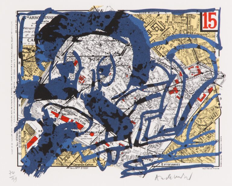 Plan de Paris II - Pierre Alechinsky 