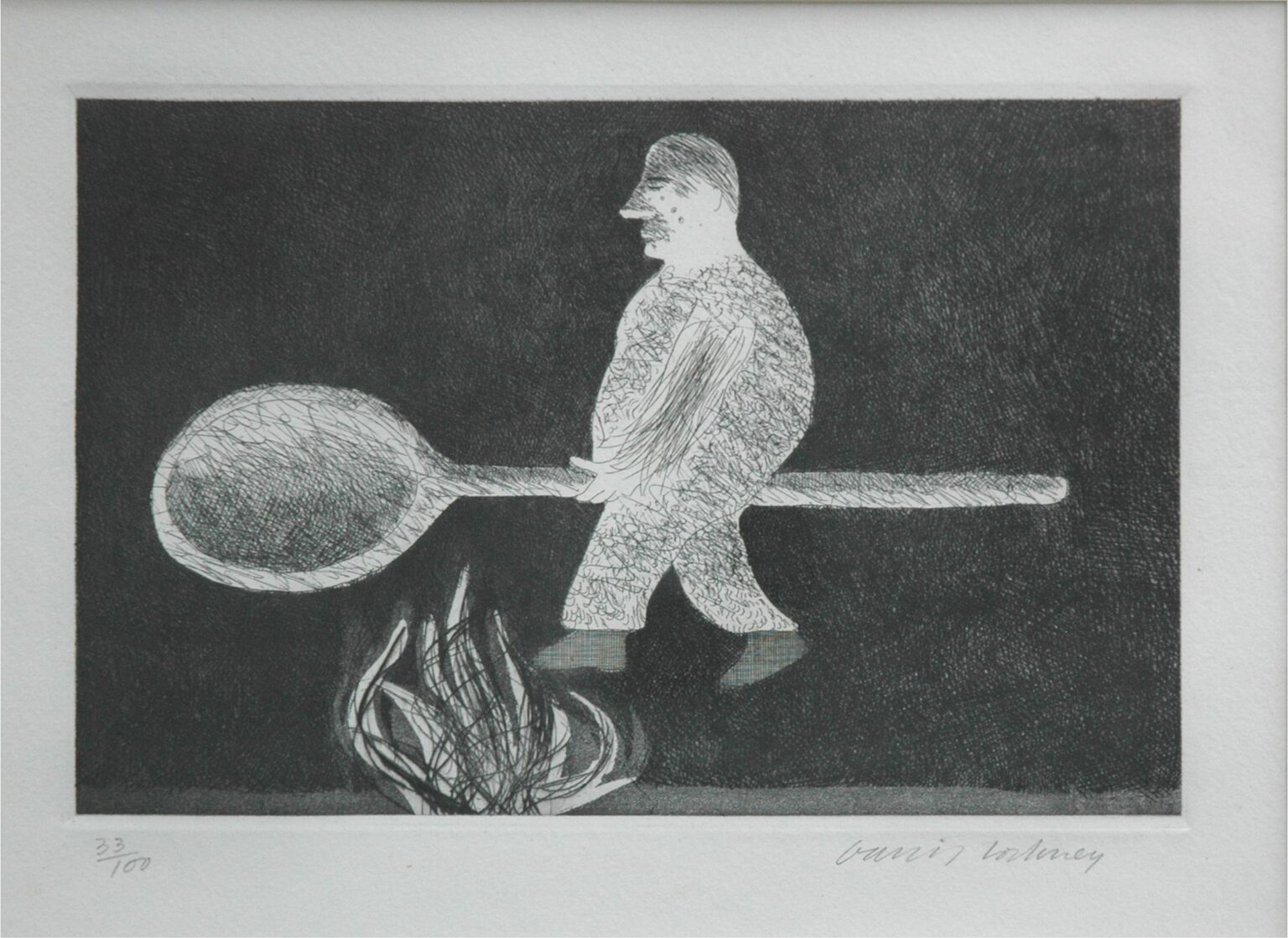 Riding around on a cooking spoon - David Hockney 