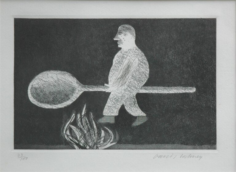 Riding around on a cooking spoon - David Hockney 