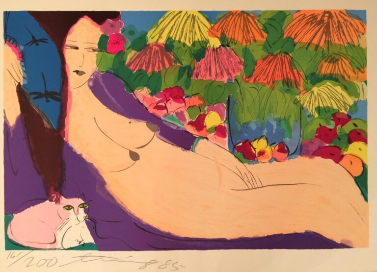 Chat et Femme - Walasse Ting 