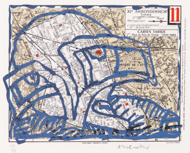 Plan de Paris I - Pierre Alechinsky 