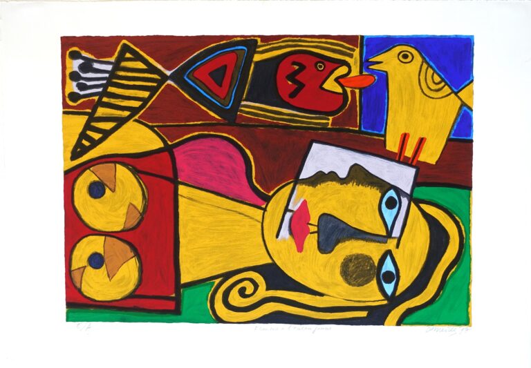 Femme à l´oiseau jaune - Corneille 
