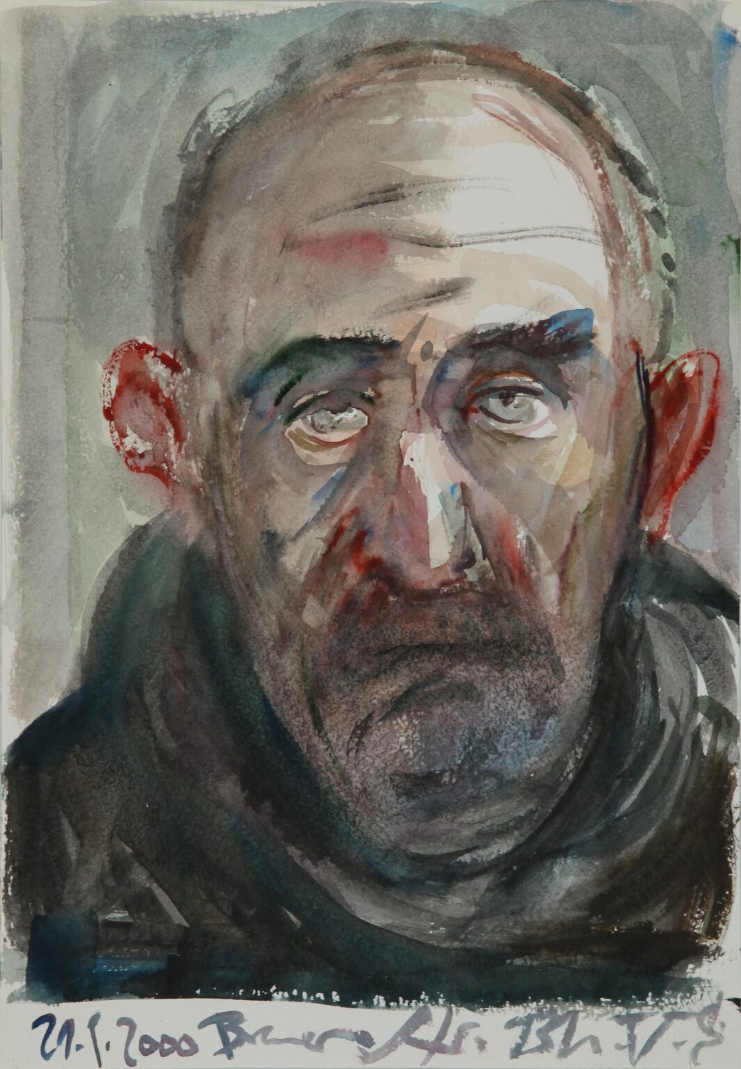 Selbstbildnis &ndash; Bremer Stra&szlig;e - Volker Stelzmann 