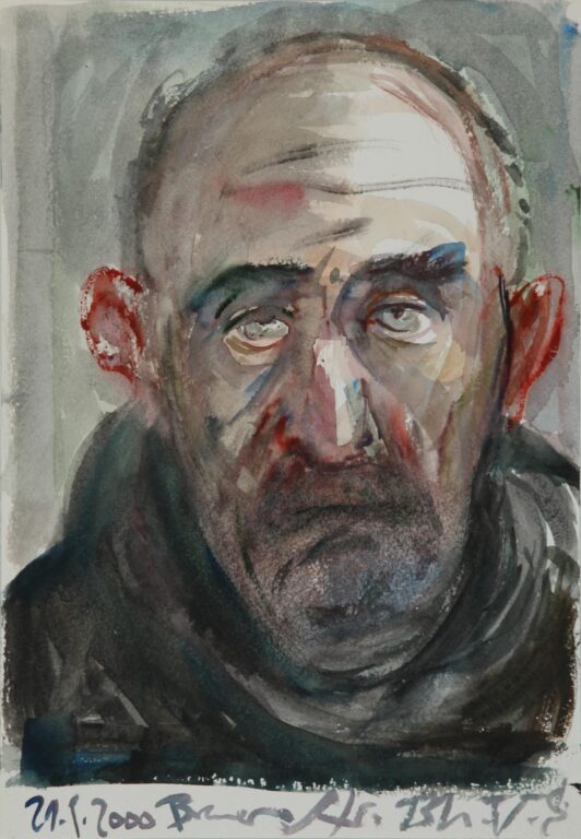 Selbstbildnis – Bremer Straße - Volker Stelzmann 