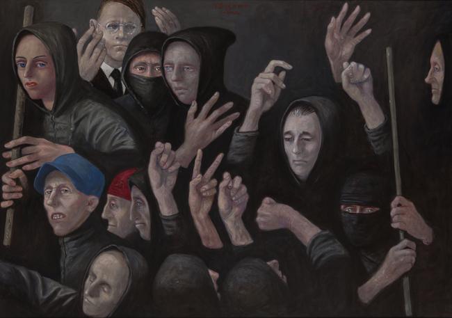 &hellip;mit zwei Vermummten - Volker Stelzmann 